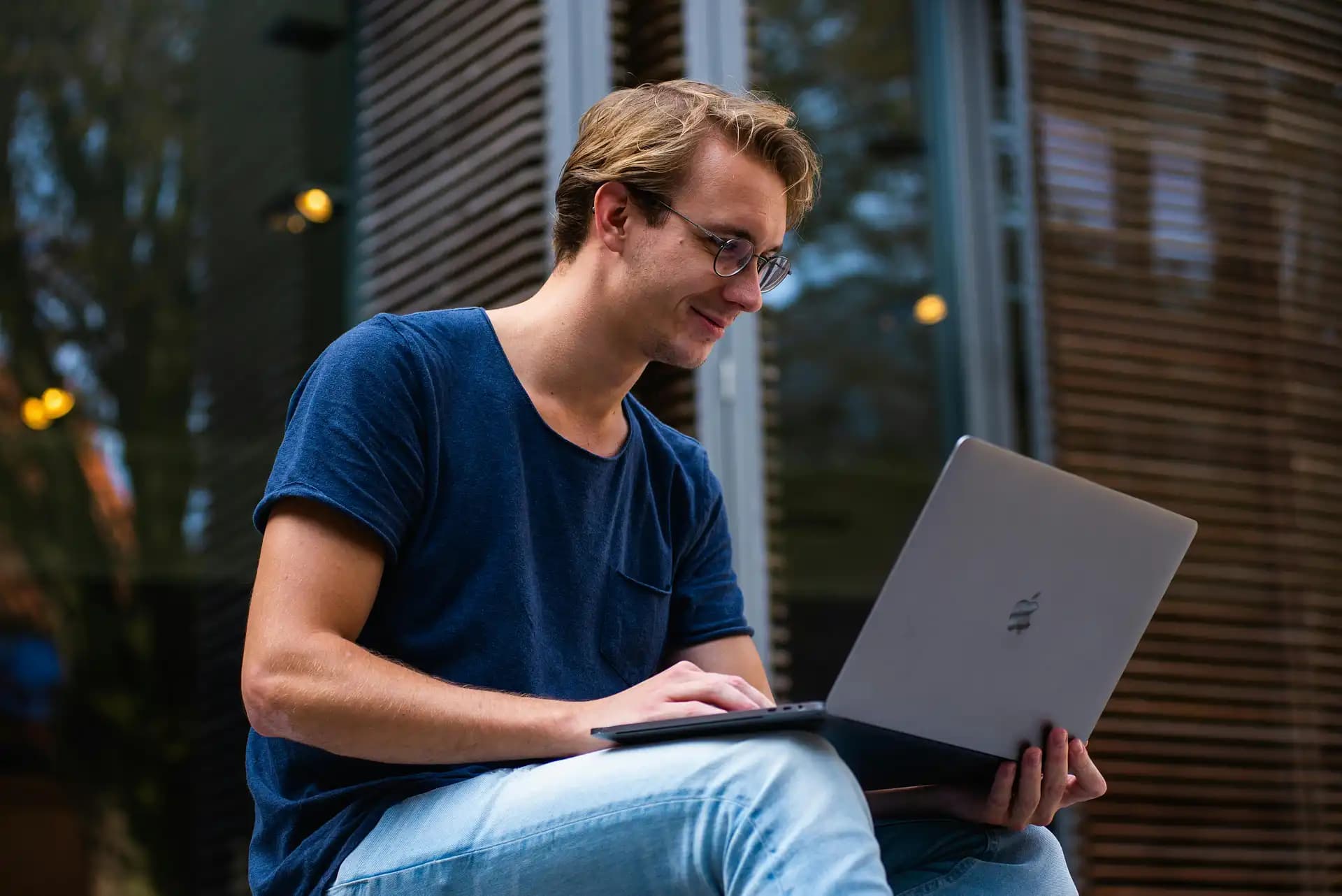 Professionals collaborating in a modern office